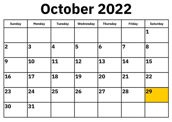 October 29th, 2022